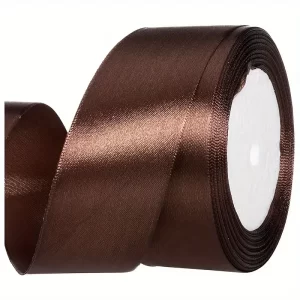 Satīna lenta - tumši brūna -032 / 3mm - 50mm