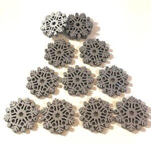 Sniegpārslas koka 3,6 cm, 12 gab / 120-387