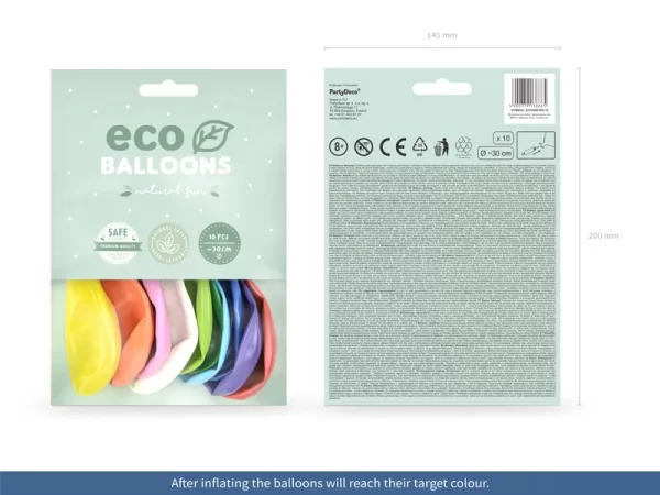 ECO baloni Metal 111-169 / 30 cm, 10 gab
