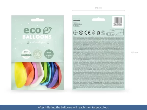 ECO baloni Pastel 111-171 / 30 cm, 10 gab