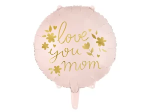 Folija balons -  "Love you mom" 45 cm