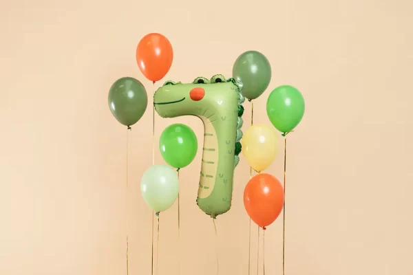 Folija balons, cipars 7- Krokadīls