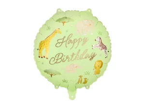 Folijas balons - Happy Birthday, Safari, 35x35 cm / 111-717