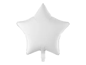 Folija balons - Zvaigzne, balta, 48 cm / 111-529