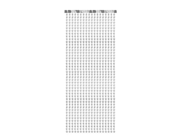 Aizkari - zvaigznes, sudraba, 100x245 cm