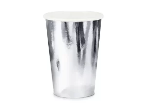 Papīra glāzes - sudraba 6 gab, 220 ml / 120-194