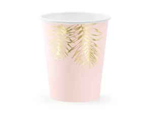 Papīra glāzes - zelta lapas 6 gab, 220 ml / 180-685
