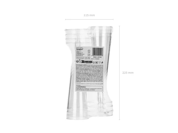 Plastmasas šampanieša glāzes, 150 ml, 8 gab / 120-778