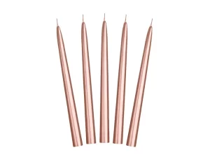 Rozā zelta svece 24 cm / 130-334
