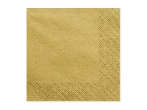 Papīra salvetes - zelta, 20 gab, 33 x 33 cm / 150-80