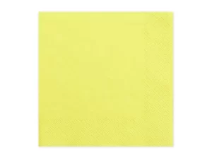 Papīra salvetes - dzeltenas, 20 gab, 33 x 33 cm / 150-194