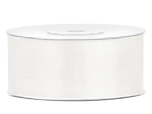 Satīna lenta - piena balta - 079J / 3mm - 50mm