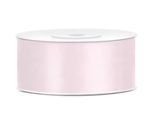 Satīna lenta -  gaiša pūderrozā - 081PJ / 3mm - 50mm