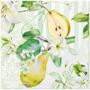 Papīra salvetes - Pear Blossom , 20 gab,  33 x 33 cm / 150-511