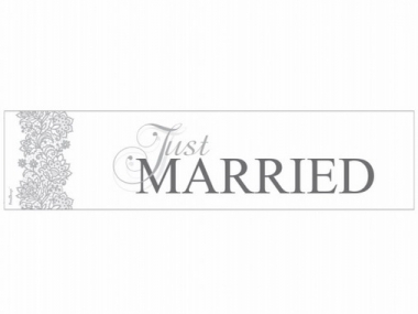 Zīme 'Just MARRIED' 120-736 / 50*11,5 cm