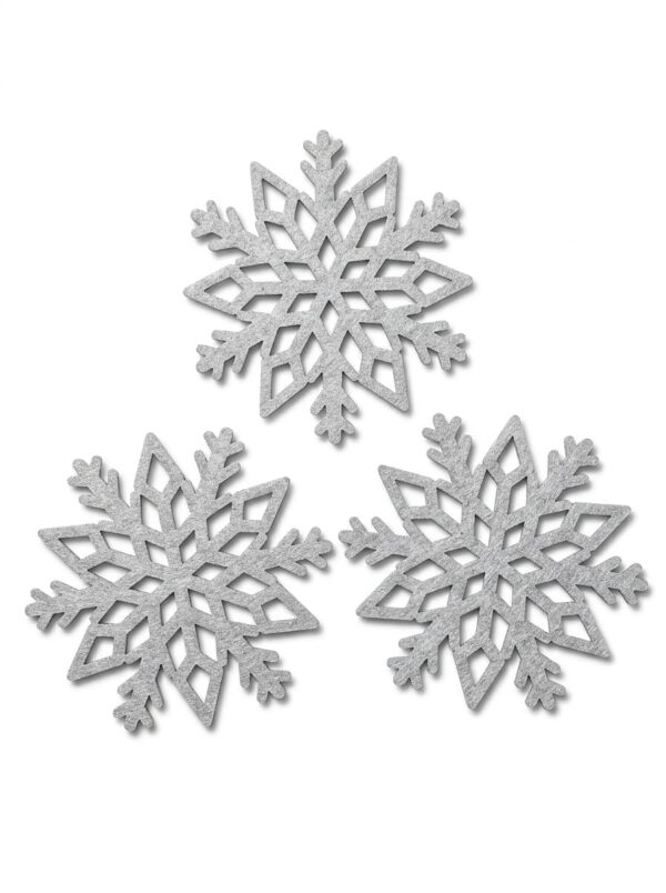 Koka sniegpārslas 6,5 cm, 3 gab / 120-571S