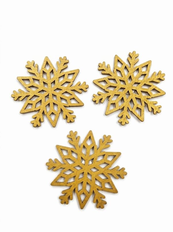 Koka sniegpārslas 6,5 cm, 3 gab / 120-571Z