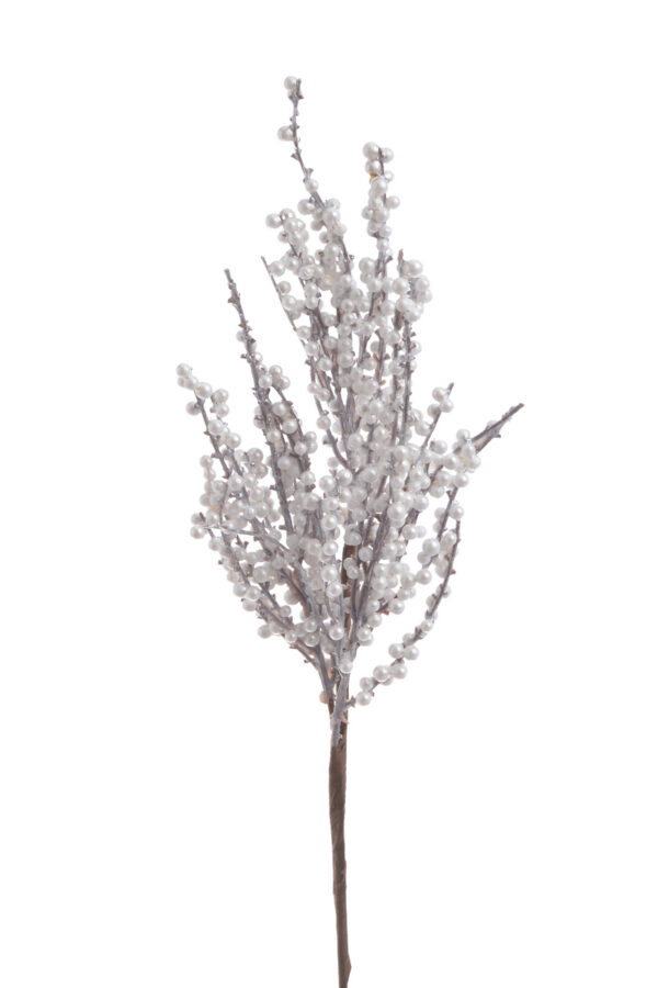 Mākslīgais zars ar pērlītēm, h 43 cm / 120-619