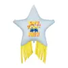 Folijas balons Zvaigzne ar pušķīšiem Minioni, 72x72 cm / 111-738
