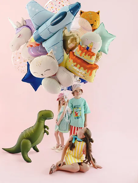 Stāvošs folijas balons T-Rex, 93x79 cm