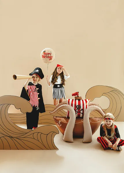 Stāvošs folijas balons -Pirātu kuģis, 120x91 cm
